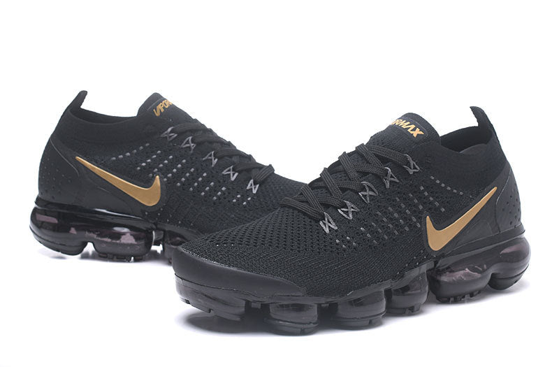 Nike Air VaporMax Flyknit 2 Black Gold Sneakers 942842-203