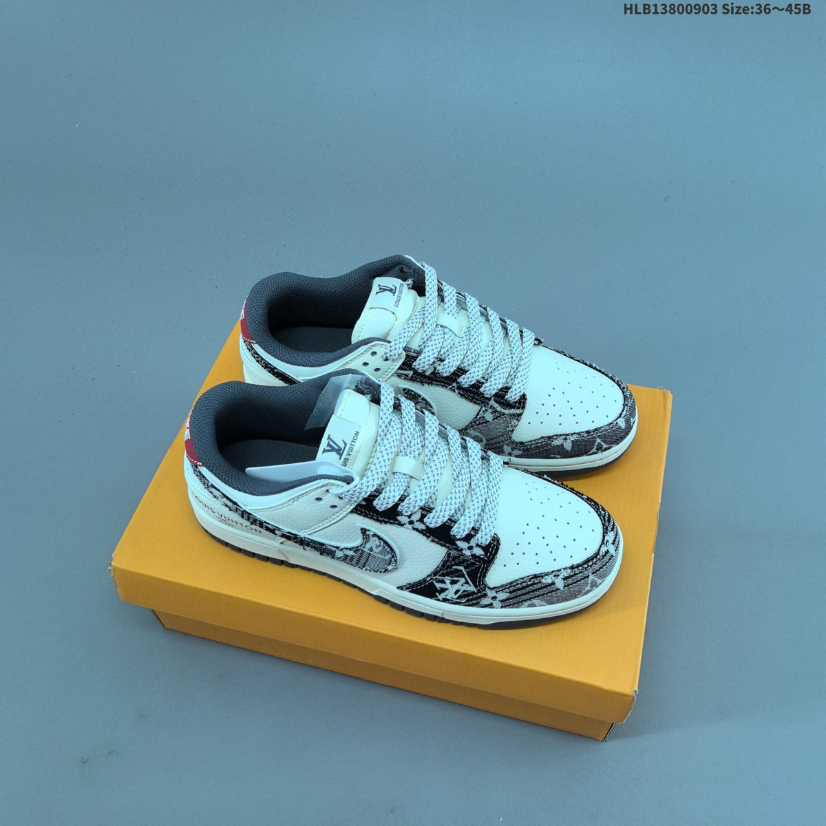 Nike Dunk Low-Style Sneakers with Designer-Inspired Details