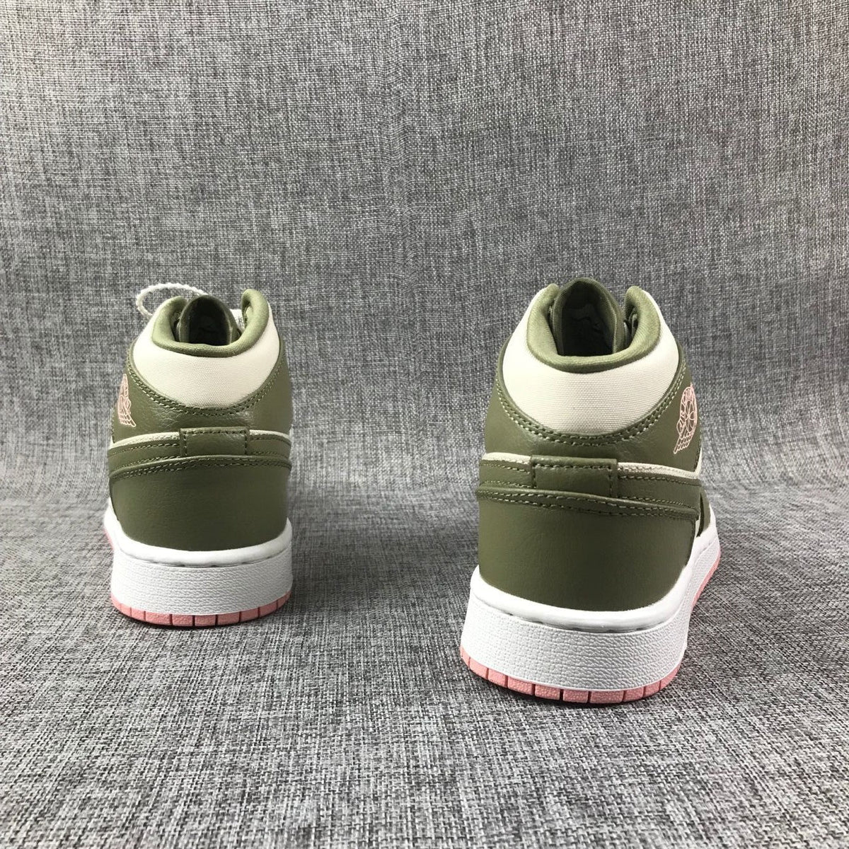 Air Jordan 1 Mid GG Sneakers in Olive Green and White