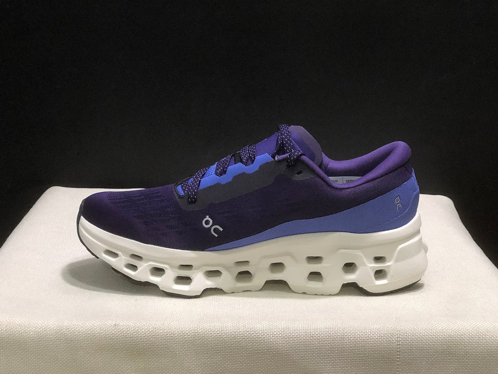 On Cloudmonster 3 Running Shoes, Blue and Purple