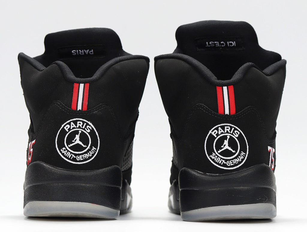 Air Jordan 5 Retro Black Silver High-Top Sneakers AV9175-001