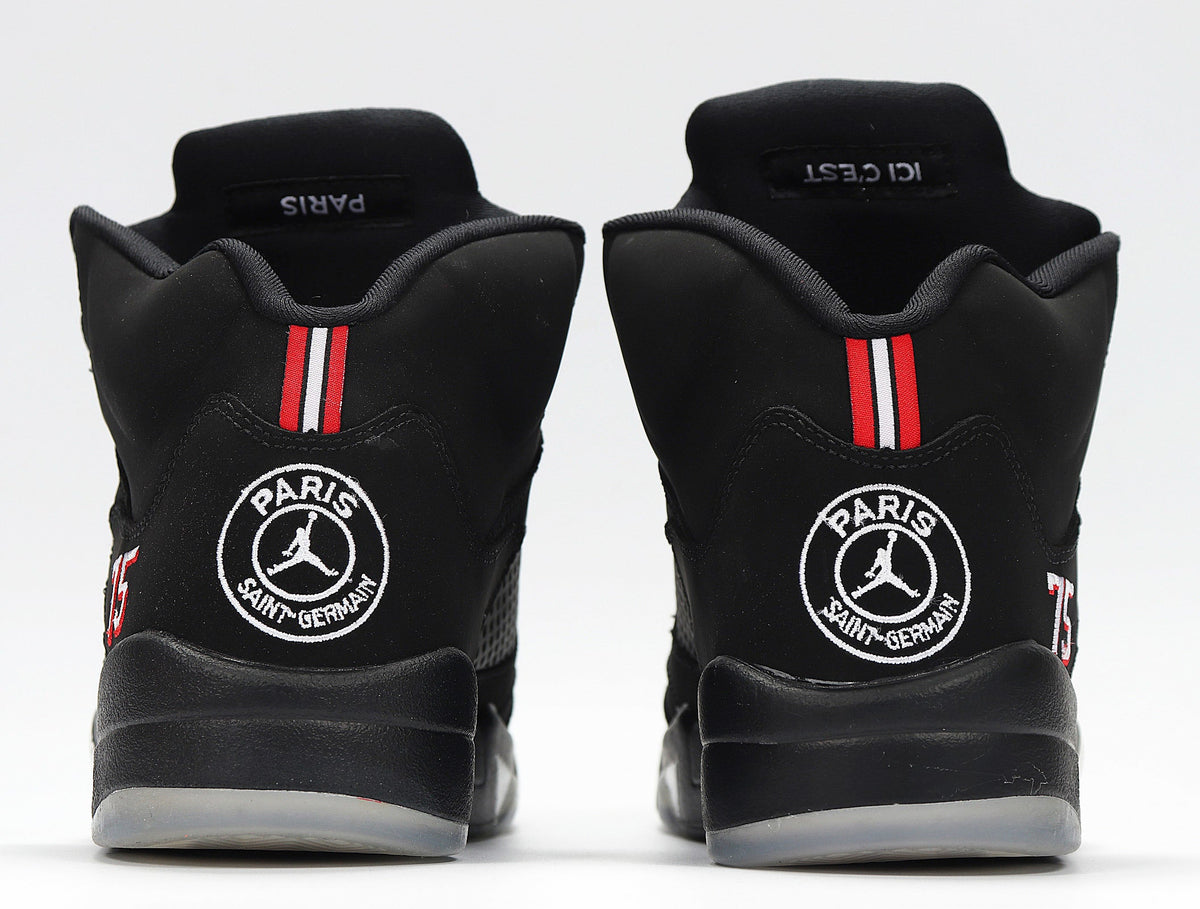 Air Jordan 5 Retro Black Silver High-Top Sneakers AV9175-001