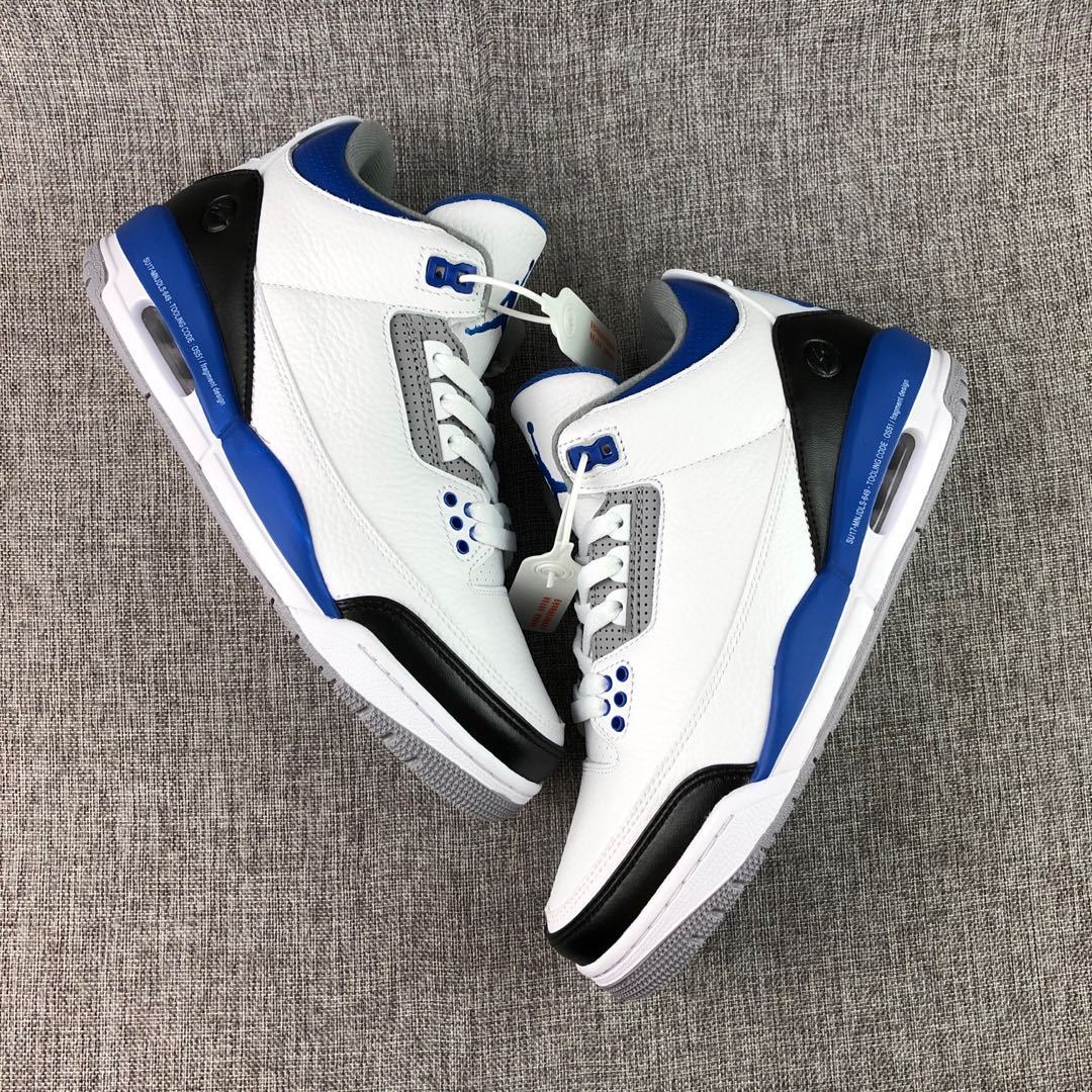 Fragment x Air Jordan 3 White Blue Sneakers CT8532-040