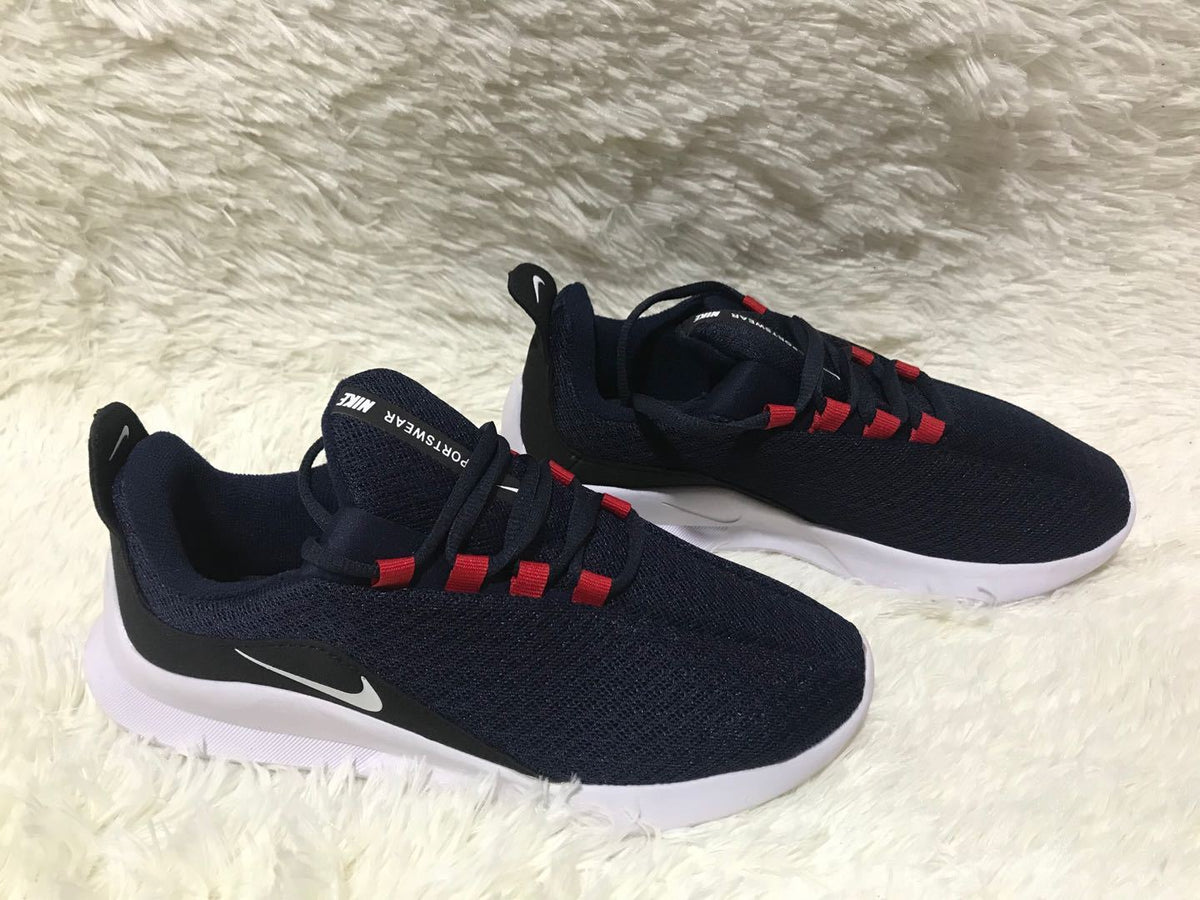Nike Lunar 5 Sneakers in Navy, Red and White