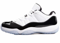 Jordan 11 Concord Low White and Black Sneakers 528895-153