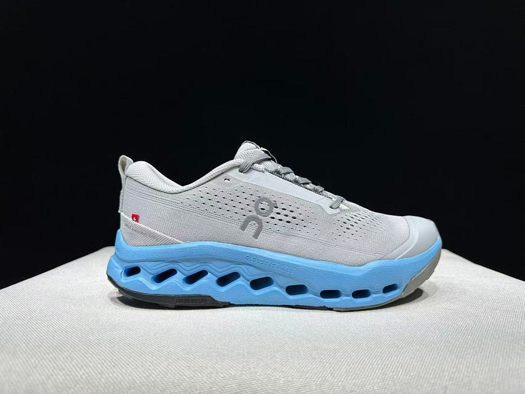 On Cloudsurfer Trail 2 Trail Running Shoes, Grey/Blue