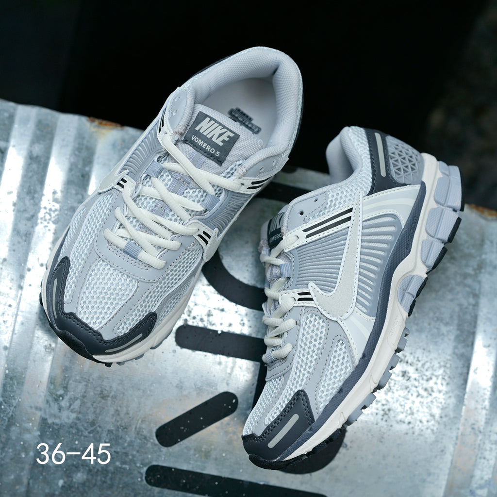 Nike Air Zoom Vomero 5 Sneakers in Light Gray and Navy