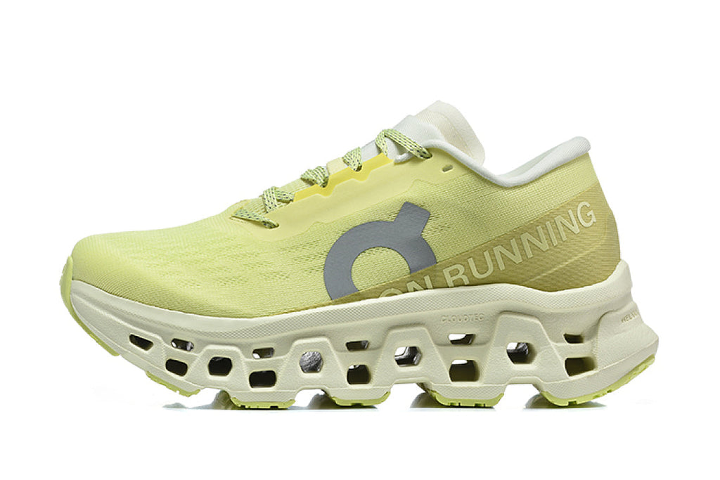 On Cloudmonster 3 Running Shoes, Fluorescent Green