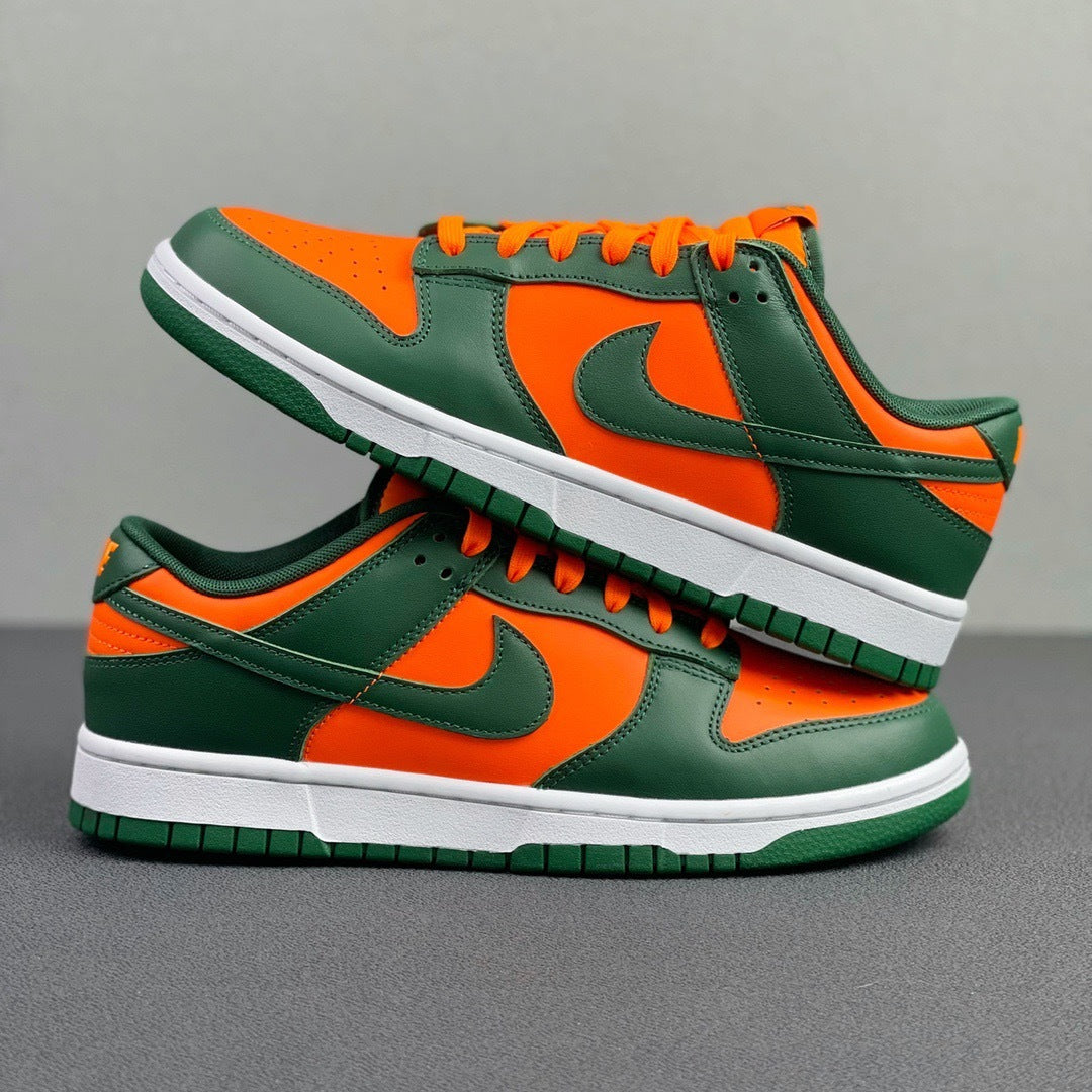 Nike Dunk Low Miami Hurricanes Green and Orange DD1391-300