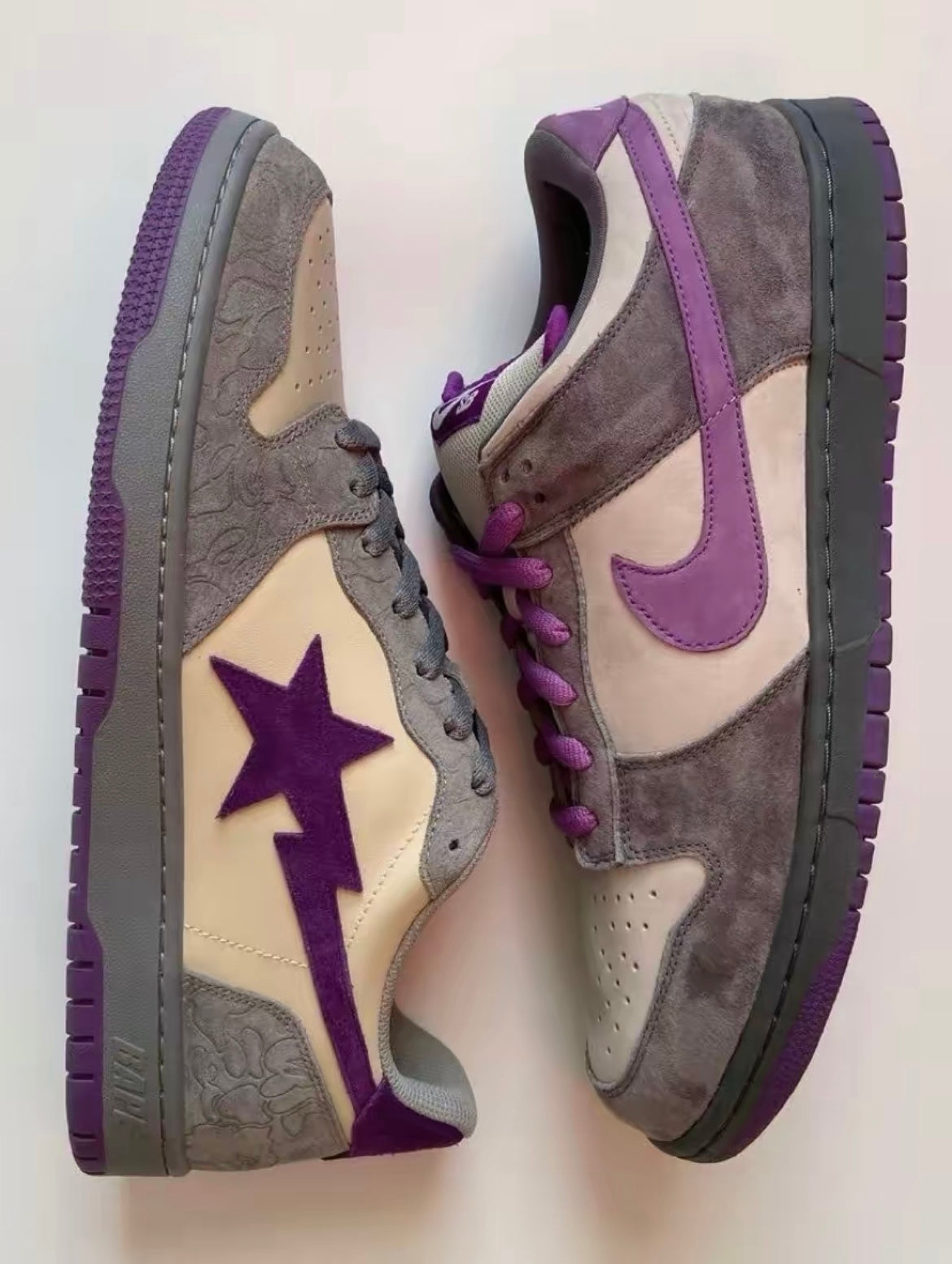 BAPE SK8 Sta Sneakers White Purple