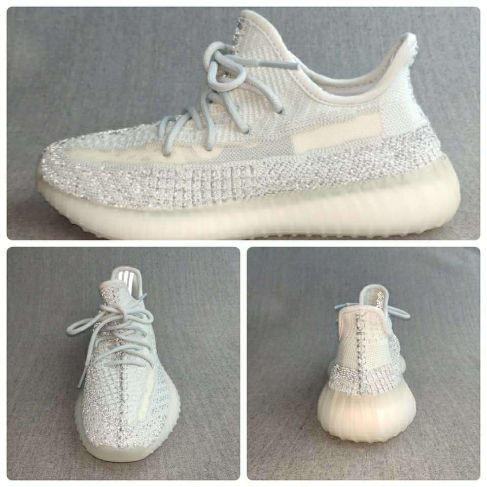 Yeezy Boost 350 V2 Reflective Sneakers in Cream White