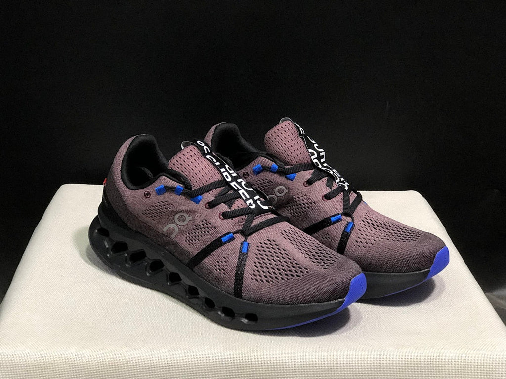 On Cloudsurfer Running Shoes in Charcoal and Blue