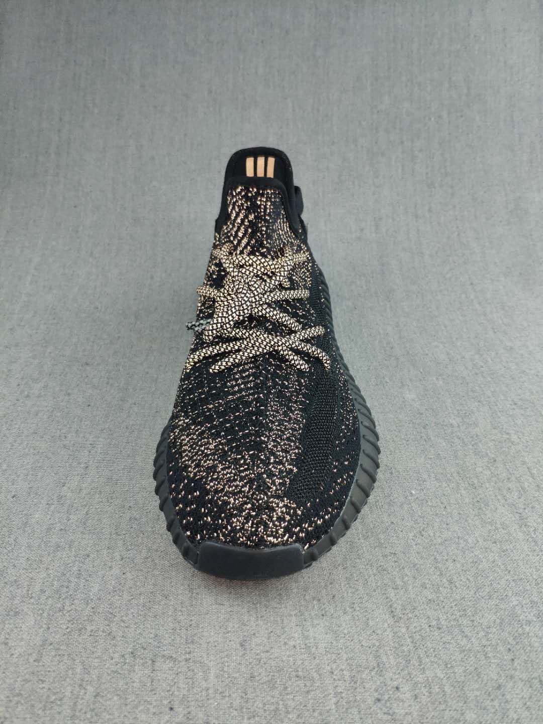 Yeezy 350 V2 Knit Sneakers in Black and Cream