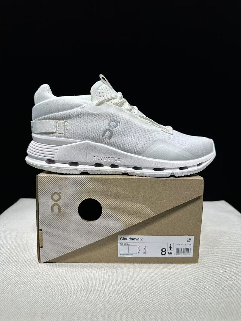 On Cloudnova 2 White Sneakers