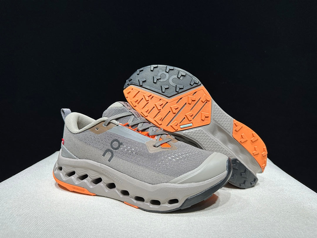 On Cloudsurfer Trail 2 Gray Trail Running Shoes